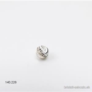 Kugel Curl 6 mm, Zwischenteil 925er Silber