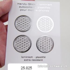 Aufkleber Blume des Lebens Silber für Handy. SONDERANGEBOT