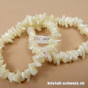 Armband Perlmutt, elastisch 17 - 18 cm