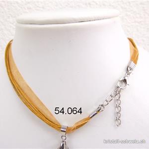 Halskette Organza ocker-gold, einstellbar