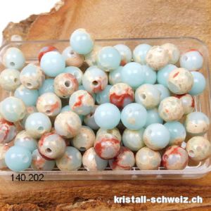 Achat Aquaterra hell, Kugel gelocht 6,5 mm