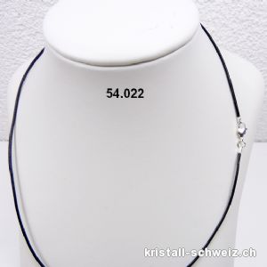Lederkette schwarz mit Verschluss, 1,5 mm / L. 60 cm. SONDERANGEBOT