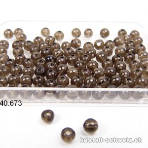 Rauchquarz, Kugel gelocht 4 - 4,5 mm