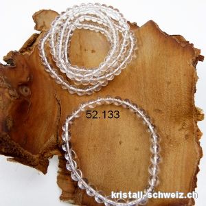 Armband Bergkristall 6,5 mm, elastisch 19 cm