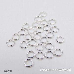 Ring geschlossen 5 mm / 1 mm aus Silber 925