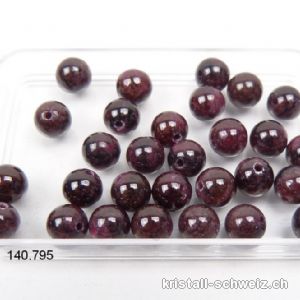 Granat Almandin, Kugel gelocht 6,7 - 7 mm