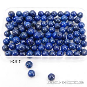 Lapislazuli, Kugel gelocht 3,5 - 4 mm