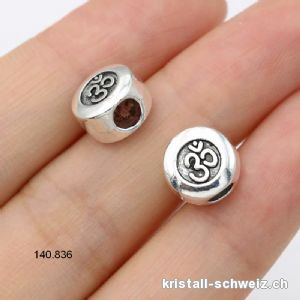 Zwischenteil OM Metall versilbert 10 mm x dicke 6 mm