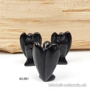 Engel Obsidian schwarz 3,8 - 4 cm