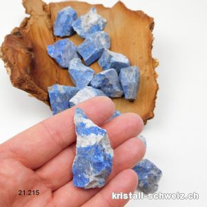 Lapislazuli roh 12 bis 15 Gramm. Grösse L