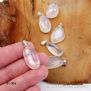 Anhänger Angel Aura Trommelstein mit Metallöse 2,2-2,8 cm. B-Qual. Sonderangebot