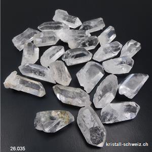 Bergkristall, rohe Spitze 3 bis 4 cm, 9 - 11 Gramm