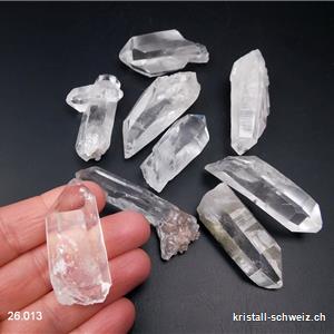 Bergkristall rohe Spitze 4 bis 6 cm, 19 - 25 Gramm