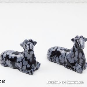 Kuh Schneeflocken Obsidian 4 cm