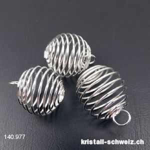 1 Spiral aus Metall für Stein 2 bis 3 cm. Grösse M