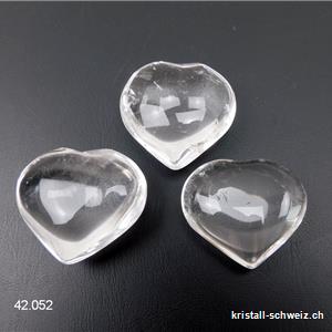 Herz Bergkristall 3,5 - 4 x 3 - 3,5 cm