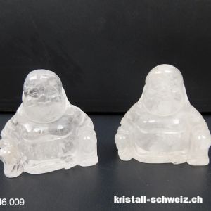 Buddha Bergkristall weiss 3,5 bis 4 cm