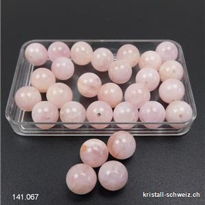Morganit pfirsich-rosa - Beryll, Kugel gelocht 8,5 mm. Sonderangebot