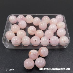 Morganit pfirsich-rosa - Beryll, Kugel gelocht 8,5 mm. Sonderangebot