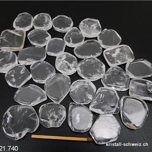 Bergkristall Linse facettiert, 2 - 2,8 cm / 7 bis 10 Gram