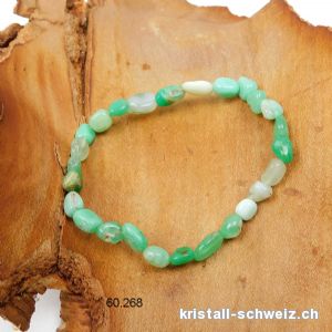 Armband Chrysopras 6-10 mm, elastisch 19 cm