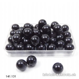 Onyx schwarz, Kugel gelocht 8 mm