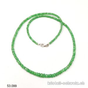 Halskette Tsavorit Granat facettiert 2 bis 4 mm / 45 cm