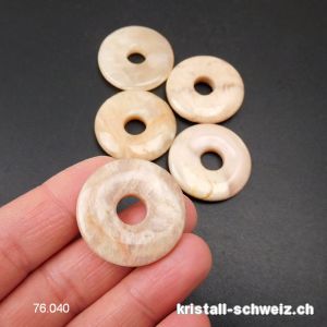 Mondstein hell aus Tansania, Donut 3 cm