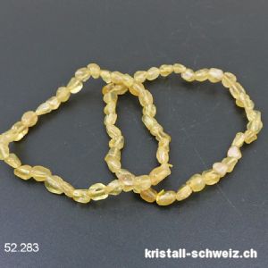 Armband Apatit gelb 5 - 7 mm, elastisch 19 cm. Grösse L