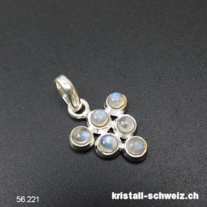 Anhänger Regenbogen Mondstein Traube aus 925 Silber. SONDERANGEBOT