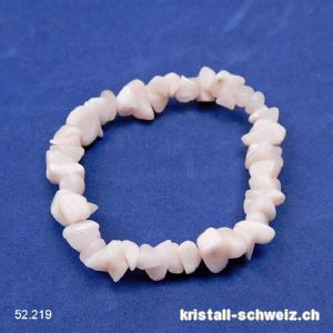 Armband Manganocalcit hellrosa, elastisch 17 cm. Größe SM