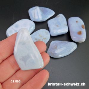 Chalcedon blau 3 - 4 cm. Größe L