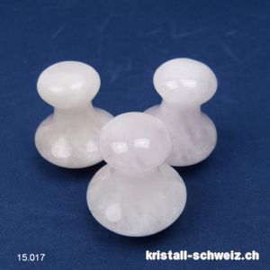 Massagepilz Rosenquarz 4 x 3,5 cm. Sondrangebot