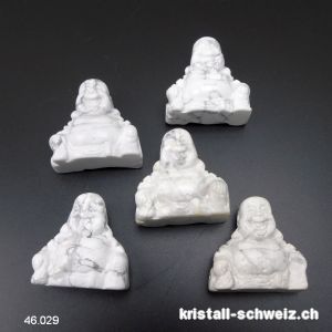 Buddha Magnesit - Howlith 3,7 x 3,7 cm