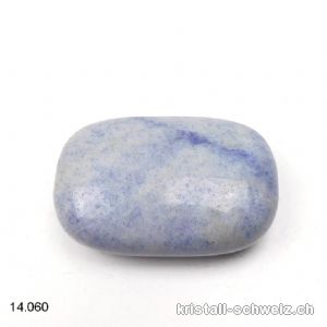 Quarz blau, Antistress rechteckig 4,5 x 3 cm