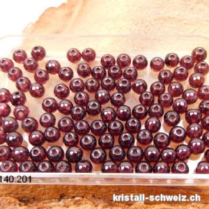 Granat Pyrop, Kugel gelocht 4 mm