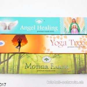 3 Dosen - Räucherstäbchen MOTHER EARTH - YOGA TREE - ANGEL HEALING. Sonderangebot