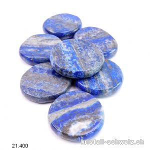 Lapislazuli flach 4 - 4,5 cm / 32 bis 40 Gramm. Grösse XXL