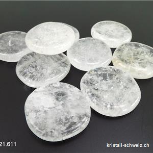 Bergkristall transluzent flach ca. 4,5 cm / 40 - 45 Gramm. Grösse XXL