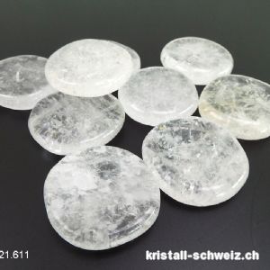 Bergkristall transluzent flach ca. 4,5 cm / 40 - 45 Gramm. Grösse XXL