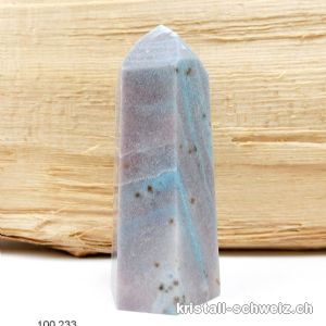 Blau Quarz mit Troilit, Obelisk 10 cm. Unikat 235 Gramm