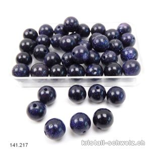 Goldfluss blau, Kugel gelocht 7 - 8 mm. AB-Qual. SONDERANGEBOT