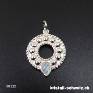 Anhänger Regenbogen Mondstein aus 925 Silber