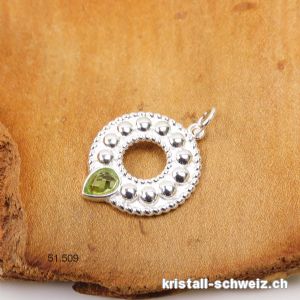 Anhänger Peridot - Olivin facettiert aus 925er Silber