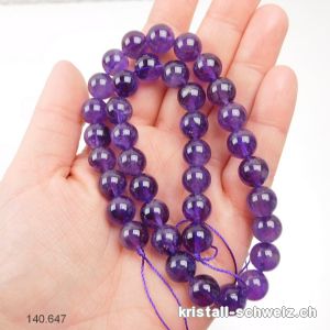 Strang Amethyst 10 mm / 38 cm, 38 Kugeln