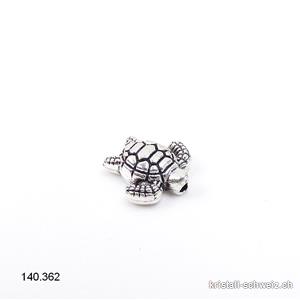 Zwischenteil Schildkröte aus Metall versilbert 10 x 10 x dick. 3,5 mm