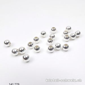 Kugel 6 mm / Bohrung 2,4 mm, aus 925 Silber