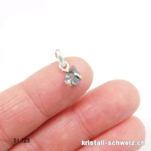 Anhänger Diamant Rohkristall in 925 Silber gefasst mit Öse