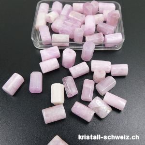 Kunzit rosa - beige, gebohrtes Rohr 7 - 10 x 5 - 7 mm. Sonderangebot