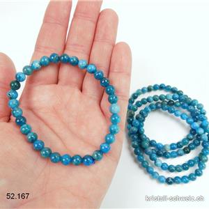 Armband Apatit blau 6 - 6,5 mm, elastisch 18,5 cm